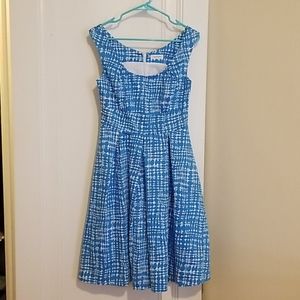 Calvin Klein Blue and White Dress